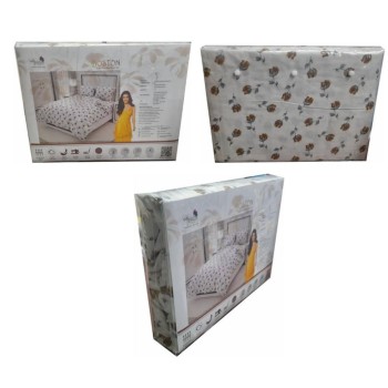 Bella Casa, Double Bedsheet Set with 2 Pillow Covers - Cotton -Boston Bella Casa, Double Bedsheet Set with 2 Pillow Covers - Cotton -Boston