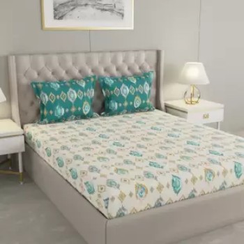 Raymond Home Camphor 144 TC Double Bedsheet with 2 Pillow Covers