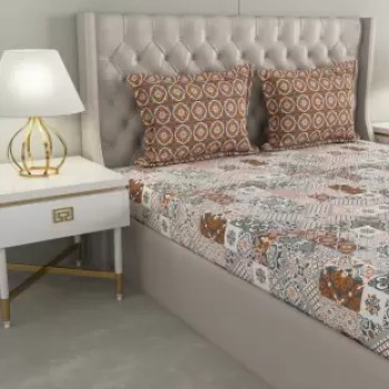 Raymond Home Camphor 144 TC Double Bedsheet with 2 Pillow Covers