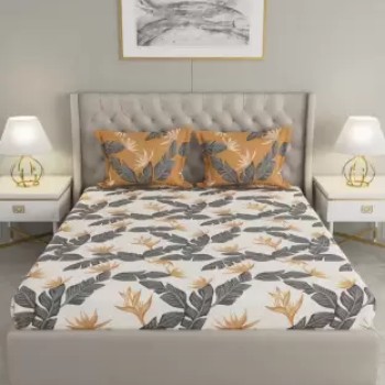 Raymond Home Camphor 144 TC Double Bedsheet with 2 Pillow Covers