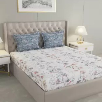 Raymond Home Camphor 144 TC Double Bedsheet with 2 Pillow Covers