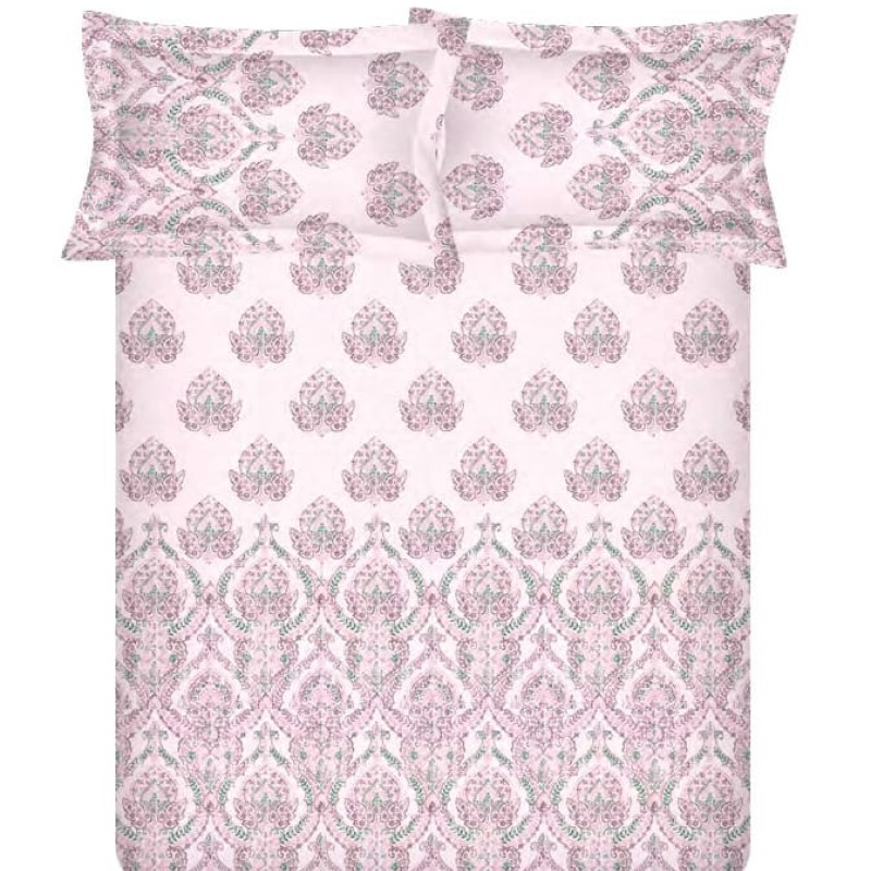 Raymond Home Crystal 200 TC King Size Bedsheet with 2 Pillow Covers