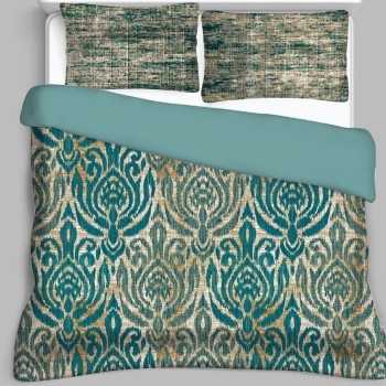 Bella Casa, Double Bedsheet Set with 2 Pillow Covers 100% Cotton -Essence (Comforter Set)