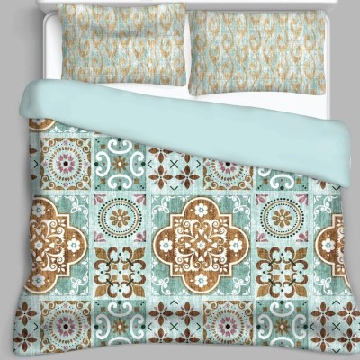 Bella Casa, Double Bedsheet Set with 2 Pillow Covers 100% Cotton -Essence (Comforter Set)