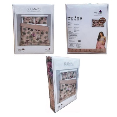 Bella Casa, Double Bedsheet Set with 2 Pillow Covers 100% Cotton -Gulmarg Bella Casa, Double Bedsheet Set with 2 Pillow Covers 100% Cotton -Gulmarg