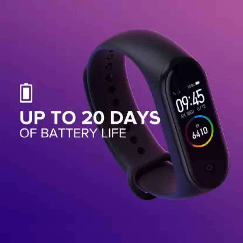 Mi Smart Band 4 (Black Strap, Size : Regular) Mi Smart Band 4 (Black Strap, Size : Regular)