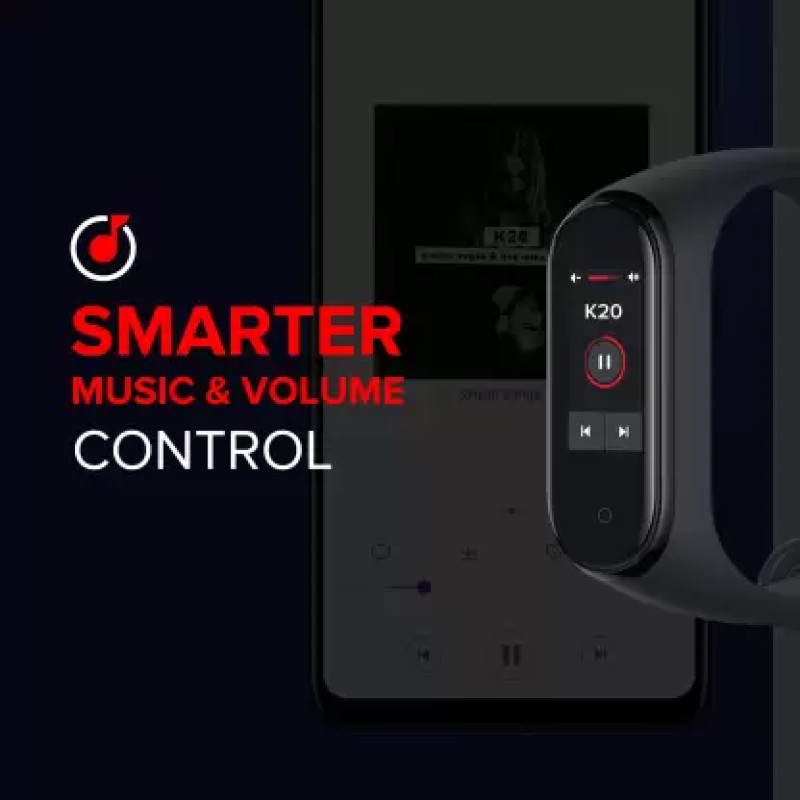 Mi Smart Band 4 (Black Strap, Size : Regular) Mi Smart Band 4 (Black Strap, Size : Regular)