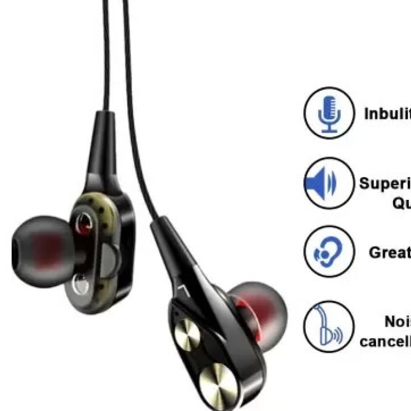 PTron Boom 2 4D Earphone Wired (Gold, Black, In the Ear) PTron Boom 2 4D Earphone Wired (Gold, Black, In the Ear)