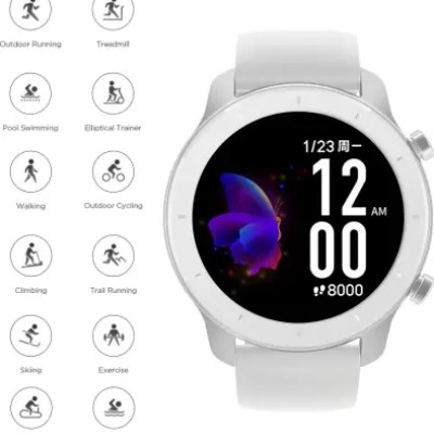 huami Amazfit GTR 42 mm Smartwatch (White Strap, Regular) huami Amazfit GTR 42 mm Smartwatch (White Strap, Regular)