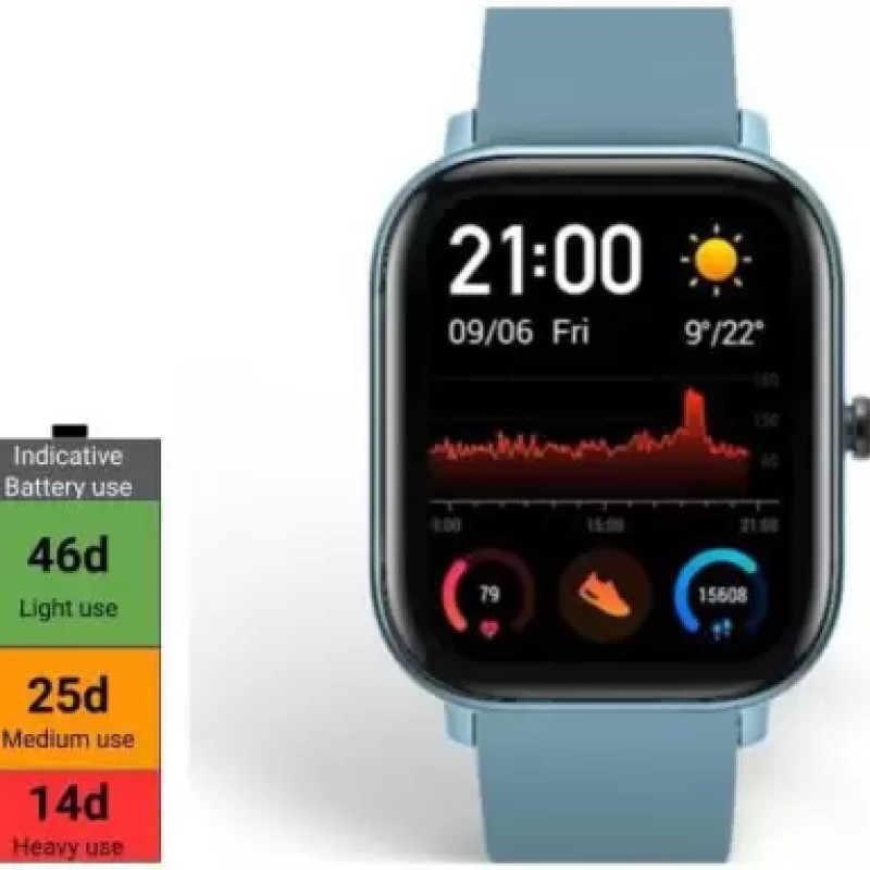 huami Amazfit GTS 1,65 HD AMOLED Ultrathin and lightweight metal body Smartwatch (Blue Strap, Regular) huami Amazfit GTS 1,65 HD AMOLED Ultrathin and lightweight metal body Smartwatch (Blue Strap, Regular)