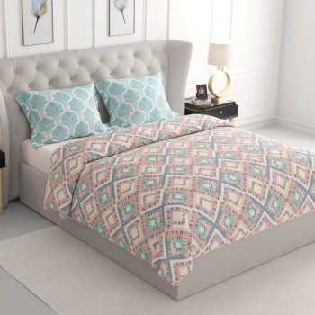 Raymond Home Jazzy Cotton Rich Double Bedsheet with 2 Pillow Covers