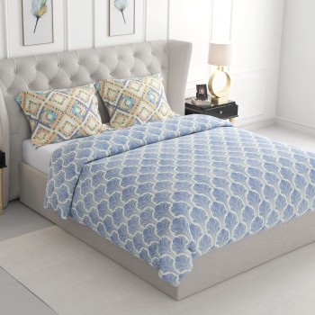 Raymond Home Jazzy Cotton Rich Double Bedsheet with 2 Pillow Covers