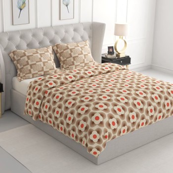Raymond Home Jazzy Cotton Rich Double Bedsheet with 2 Pillow Covers