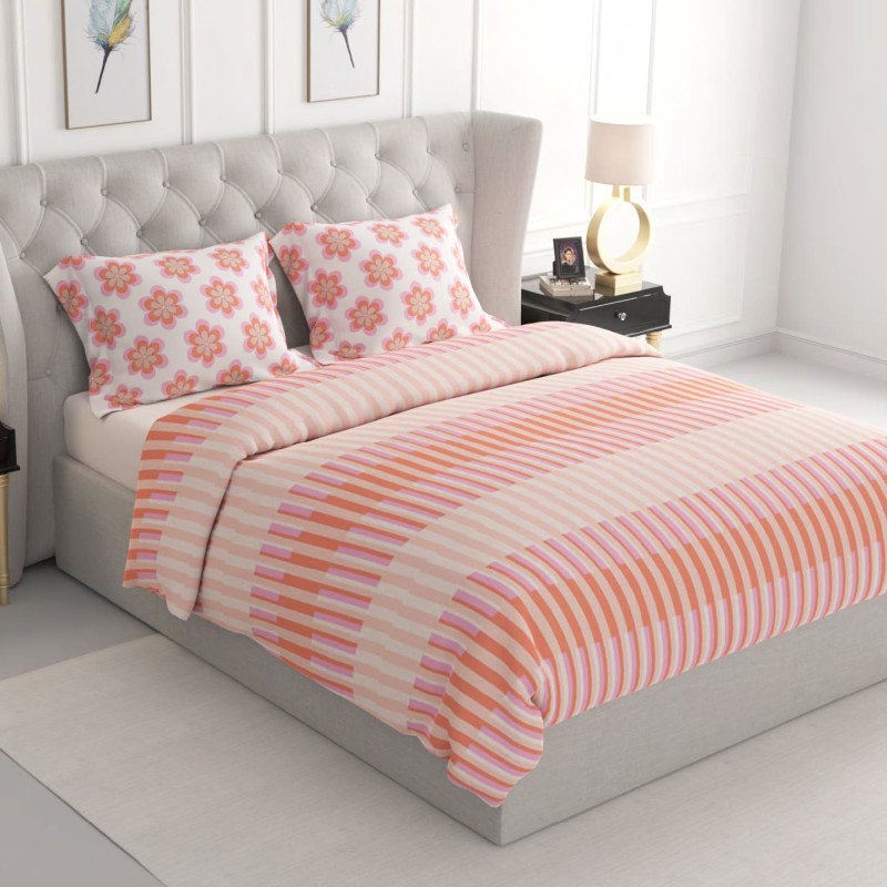 Raymond Home Jazzy Cotton Rich Double Bedsheet with 2 Pillow Covers