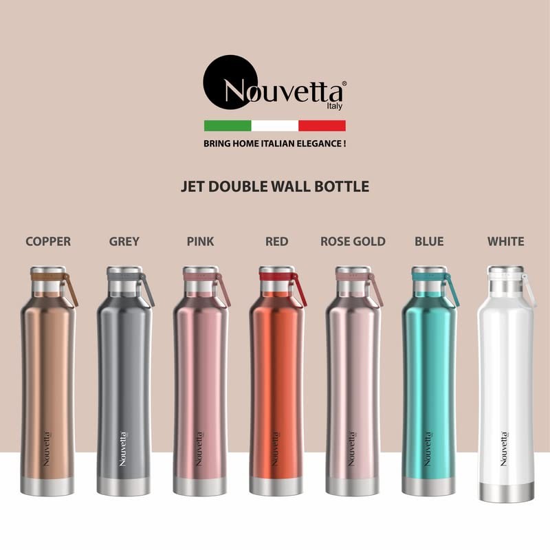 Nouvetta Jet Double Wall Stainless Steel Flask Bottle, 750 ml- Pink Nouvetta Jet Double Wall Stainless Steel Flask Bottle, 750 ml- Pink