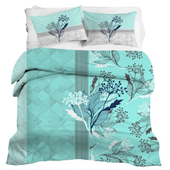 Bella Casa, Double Bedsheet Set with 2 Pillow Covers 100% Cotton -Jordan