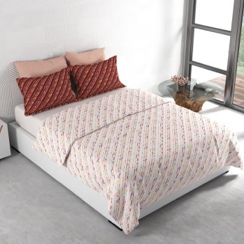 Raymond Home Mystique 110 TC Double Bedsheet with 2 Pillow Covers
