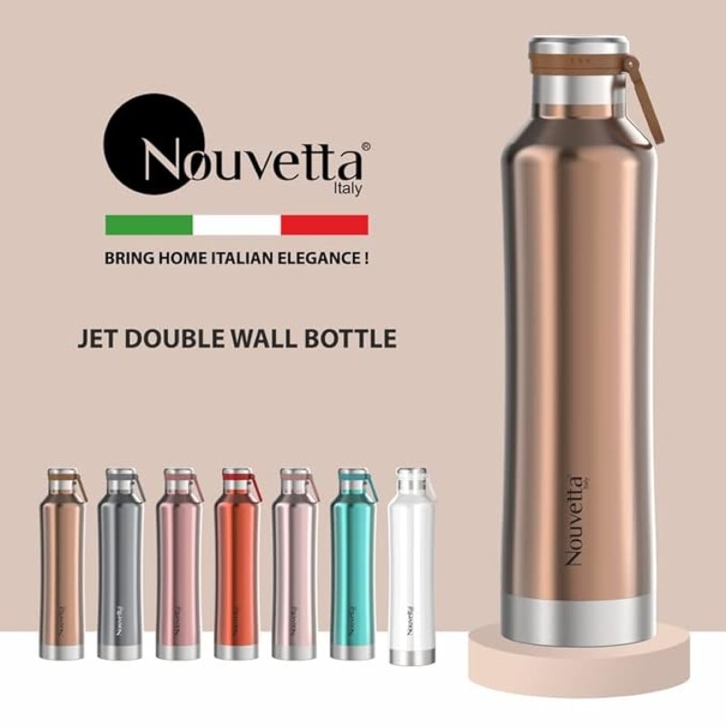 Etihad Double Wall Bottle - Copper 750 ml Bottle (Pack of 2, copper, Steel) Etihad Double Wall Bottle - Copper 750 ml Bottle (Pack of 2, copper, Steel)