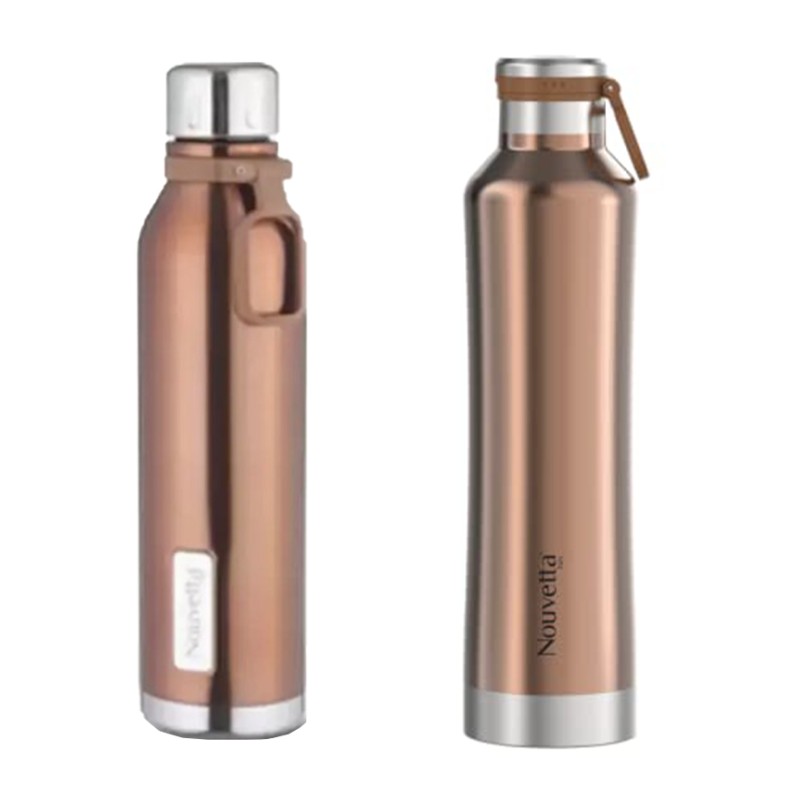 Etihad Double Wall Bottle - Copper 750 ml Bottle (Pack of 2, copper, Steel) Etihad Double Wall Bottle - Copper 750 ml Bottle (Pack of 2, copper, Steel)