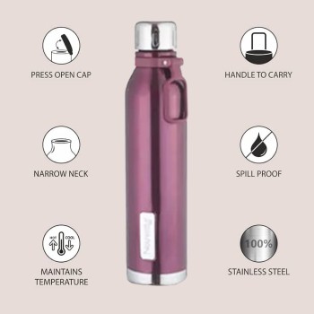 Etihad Double Wall Bottle - Rose Gold 750 ml Bottle (Pack of 2, Rose Gold, Steel) Etihad Double Wall Bottle - Rose Gold 750 ml Bottle (Pack of 2, Rose Gold, Steel)