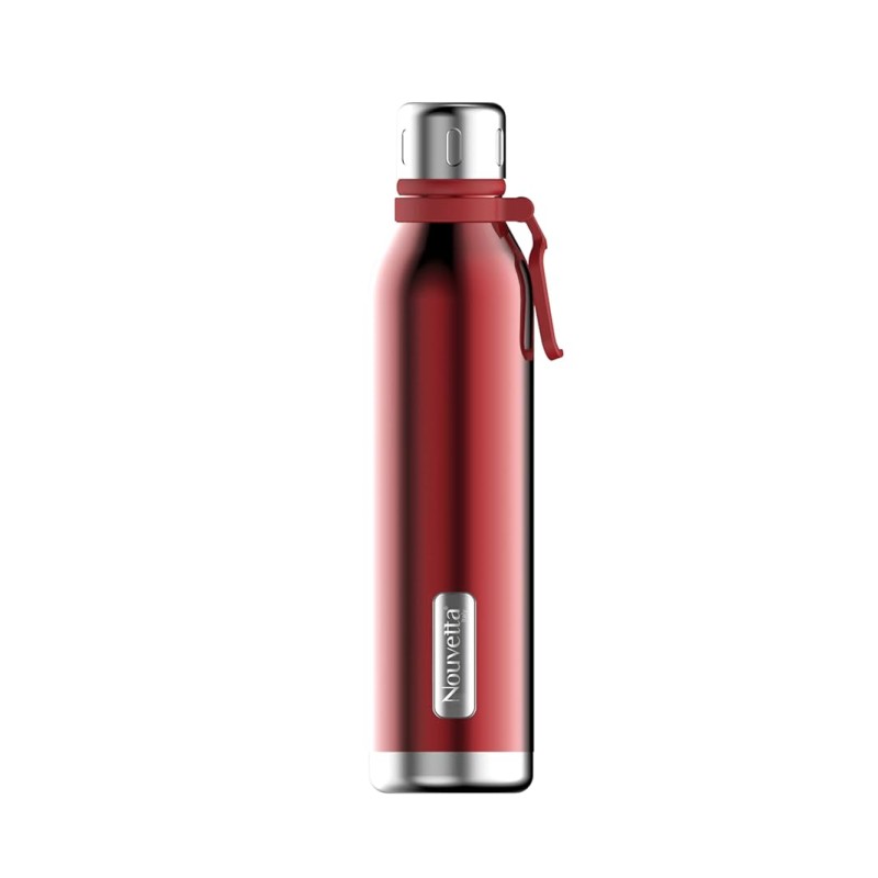 Nouvetta Spice Double Wall Stainless Steel Flask Bottle, 1000 ml- Red Nouvetta Spice Double Wall Stainless Steel Flask Bottle, 1000 ml- Red