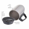 Refresh Stainless Steel Unbreakable Tea Coffee Mug Double Wall Insulated with Handle and Lid Refresh Stainless Steel Unbreakable Tea Coffee Mug Double Wall Insulated with Handle and Lid