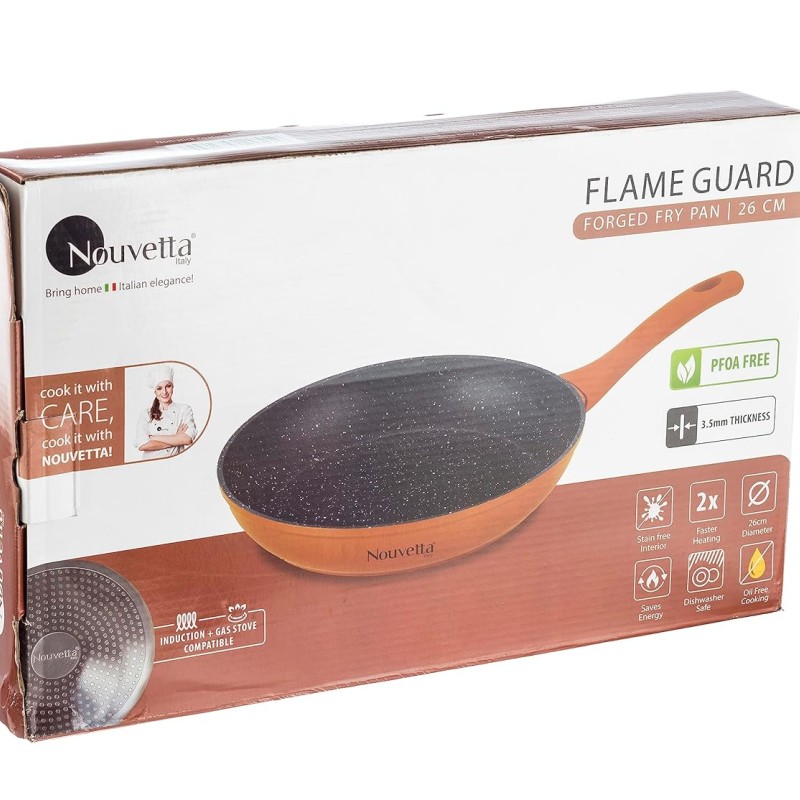 Nouvetta Flame Guard Forged Fry PAN 26 CM -Copper Nouvetta Flame Guard Forged Fry PAN 26 CM -Copper