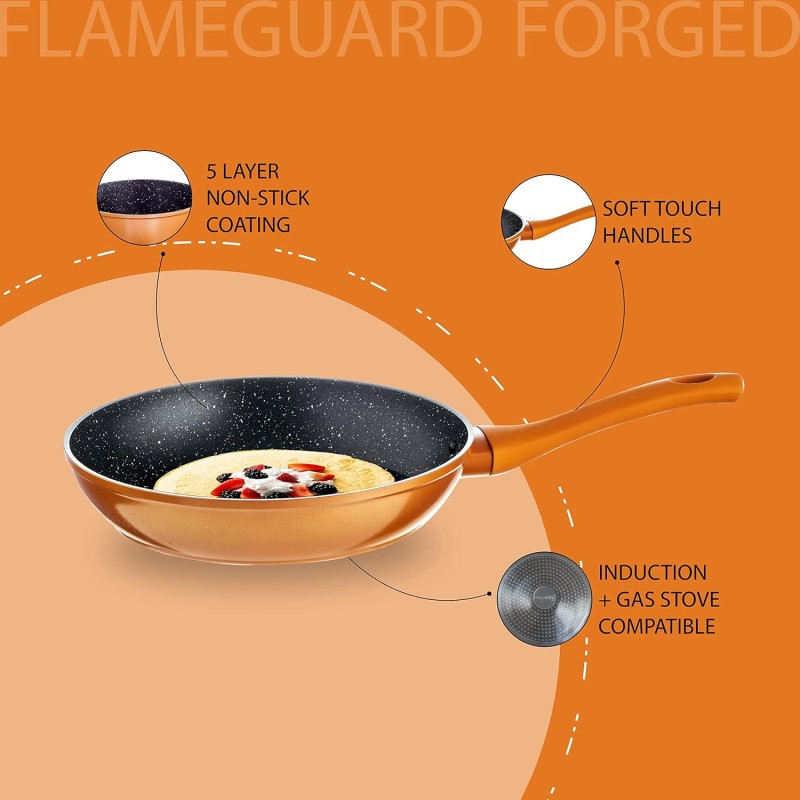 Nouvetta Flame Guard Forged Fry PAN 26 CM -Copper Nouvetta Flame Guard Forged Fry PAN 26 CM -Copper