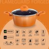 Nouvetta Flame Guard Forged Casserole with Lid(22 cm) and 3.5mm Thickness, Copper Nouvetta Flame Guard Forged Casserole with Lid(22 cm) and 3.5mm Thickness, Copper