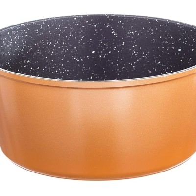 Nouvetta Flame Guard Forged Casserole with Lid(22 cm) and 3.5mm Thickness, Copper