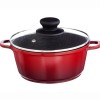 Nouvetta Die Cast Casserole with Lid (20 cm) and 4.5mm Thickness, Red & Black Nouvetta Die Cast Casserole with Lid (20 cm) and 4.5mm Thickness, Red & Black