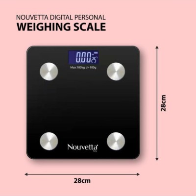 Nouvetta Nouvetta Bluetooth Digital Personal Smart Weighing Scale( Dark Grey) NWC-19178 Dark Grey