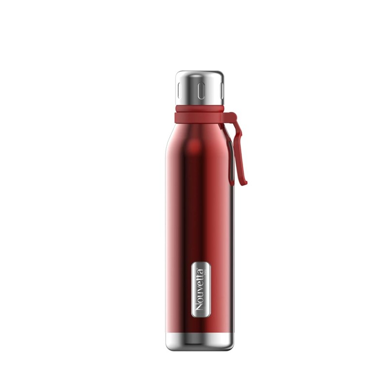 Nouvetta Spice Double Wall Stainless Steel Flask Bottle, 750 ml-Red Nouvetta Spice Double Wall Stainless Steel Flask Bottle, 750 ml-Red