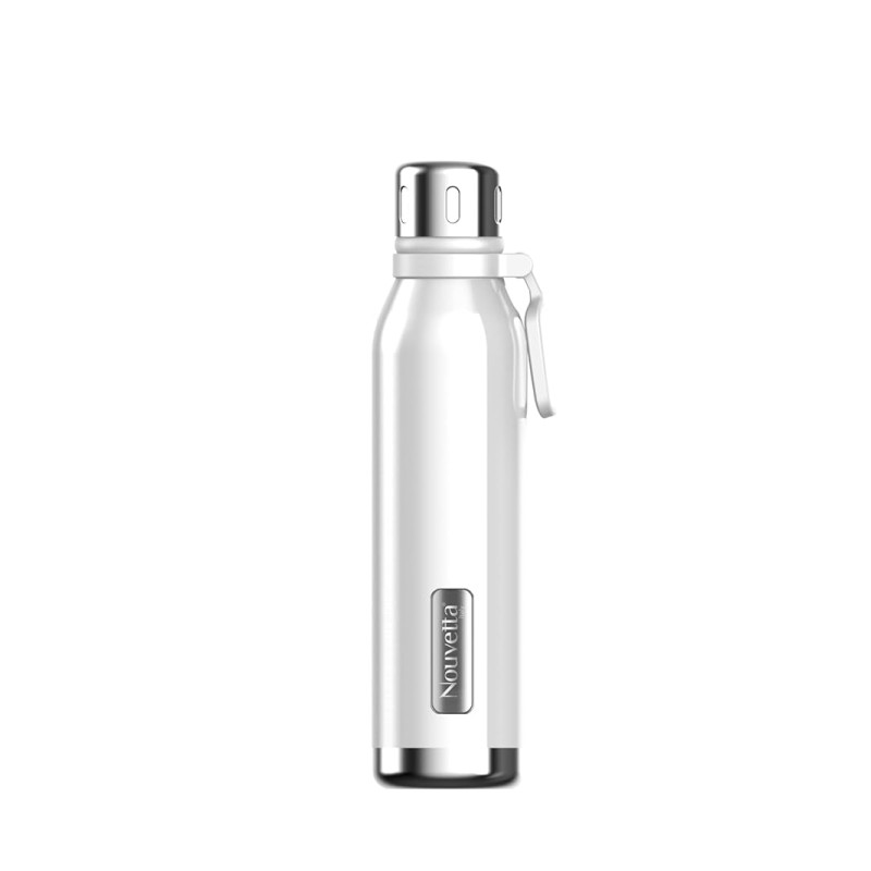 Nouvetta Spice Double Wall Stainless Steel Flask Bottle, 750 ml-White Nouvetta Spice Double Wall Stainless Steel Flask Bottle, 750 ml-White