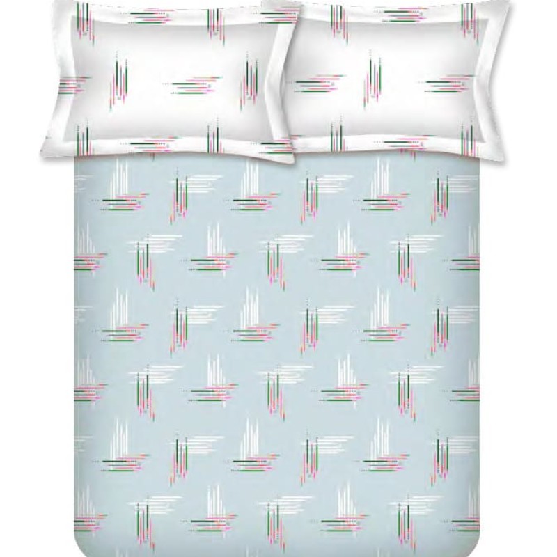Raymond Home Vision 144 TC King Size Bedsheet with 2 Pillow Covers
