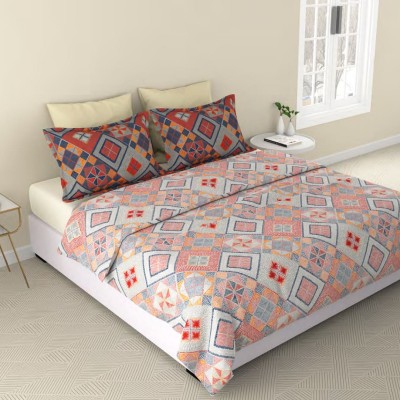 Raymond Home Vision 144 TC King Size Bedsheet with 2 Pillow Covers