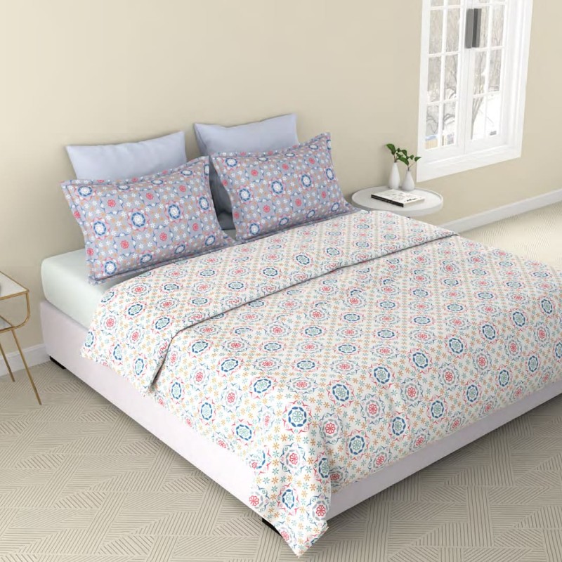 Raymond Home Vision 144 TC King Size Bedsheet with 2 Pillow Covers Raymond Home Vision 144 TC King Size Bedsheet with 2 Pillow Covers