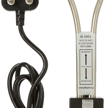 Crompton IHL 152 1500-Watt Immersion Water Heater with Copper Heating Element (Black)